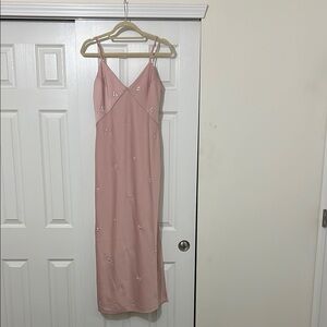 Elegant Pink Sleeveless Dress